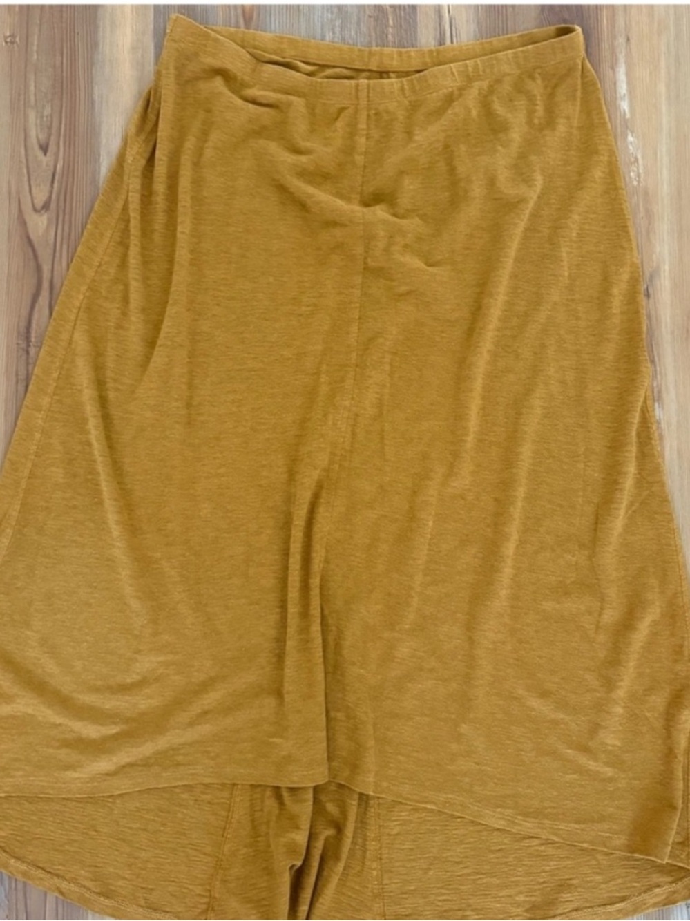 Mustard Tan Hemp and Organic cotton Asymmetrical Maxi  Skirt size large